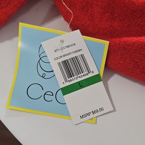 CeCe Women's Be Mine Heart Crewneck Long-Sleeve Sweater Pullover Size L - Picture 9 of 13